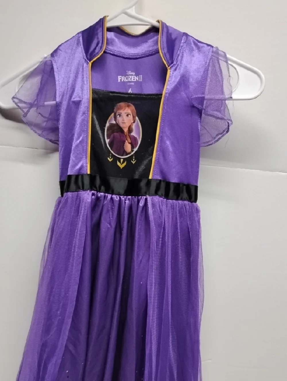 Disney Frozen II Purple Anna Nightgown Dressup Size 6 - Picture 2 of 7
